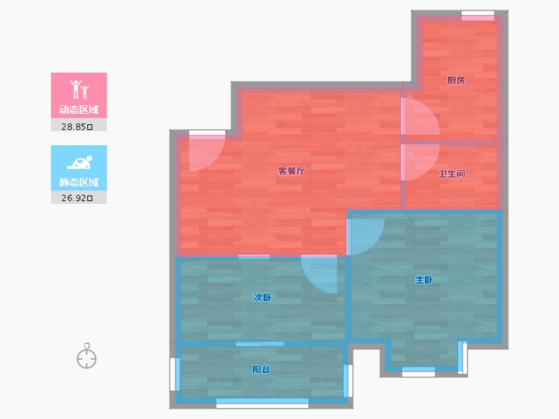 河南省-郑州市-安泰金苑-49.89-户型库-动静分区