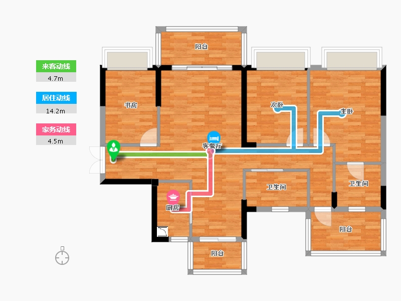 广西壮族自治区-南宁市-邕熙华府-94.75-户型库-动静线