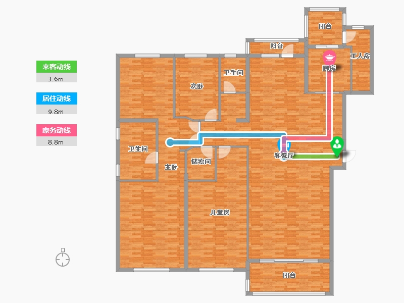 安徽省-阜阳市-碧桂园颍州府-230.00-户型库-动静线