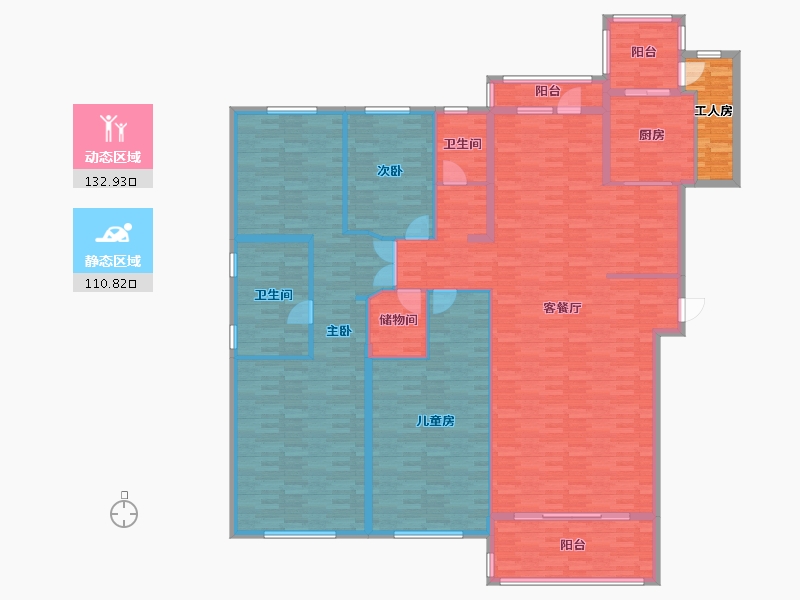 安徽省-阜阳市-碧桂园颍州府-230.00-户型库-动静分区