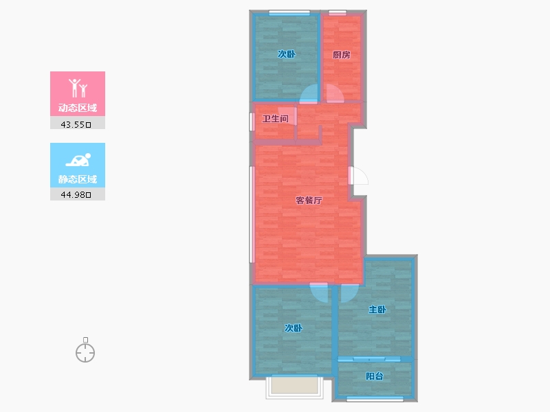 山东省-淄博市-福园-78.82-户型库-动静分区