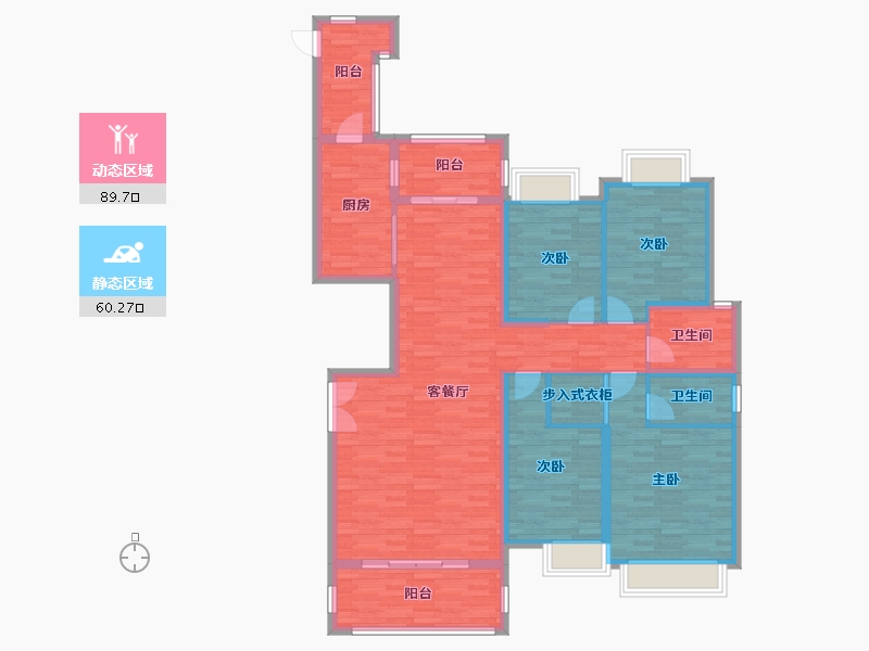 福建省-泉州市-湖滨-133.53-户型库-动静分区