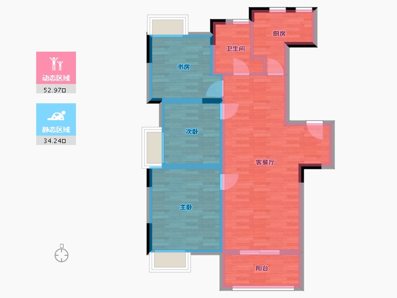 江苏省-徐州市-御景新城-77.12-户型库-动静分区