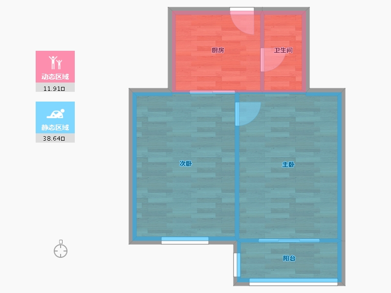 江苏省-南京市-马府新村-45.46-户型库-动静分区