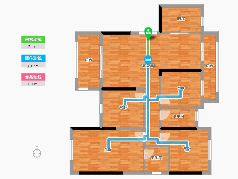 湖南省-益阳市-德大·揽胜-112.89-户型库-动静线