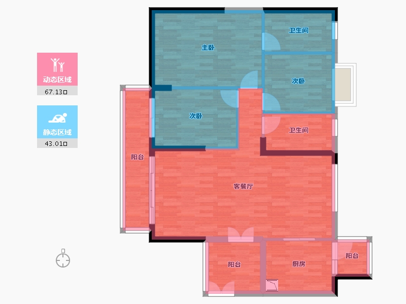 广东省-广州市-悦江上品苑-99.39-户型库-动静分区