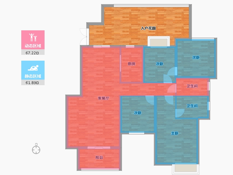 江西省-宜春市-上高花园-147.00-户型库-动静分区