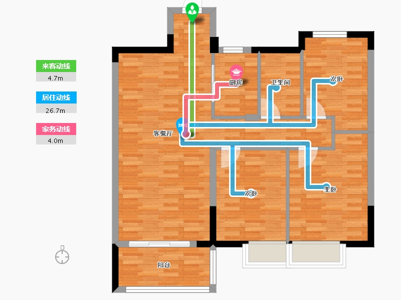 湖北省-宜昌市-东都国际-82.50-户型库-动静线