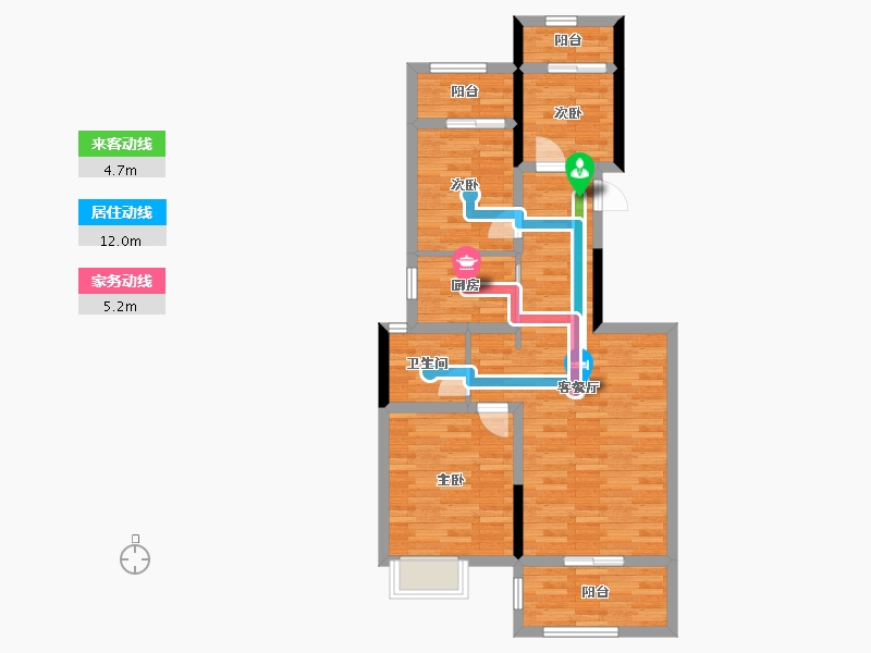 河南省-郑州市-正商生态城-75.56-户型库-动静线