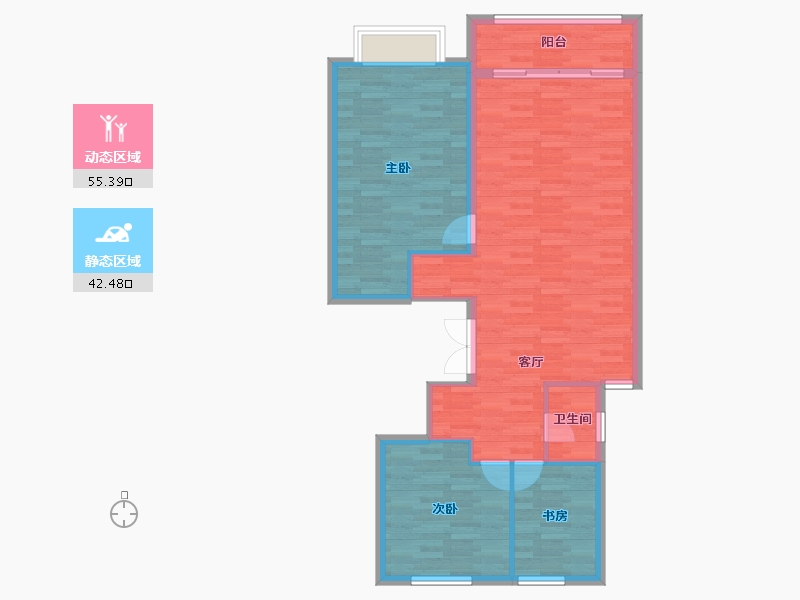 吉林省-延边朝鲜族自治州-大西洋公馆-89.75-户型库-动静分区