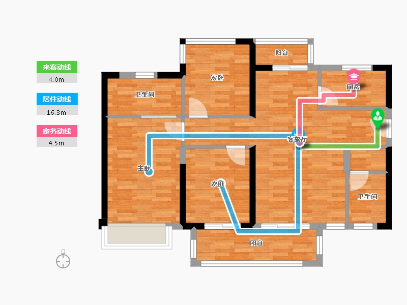 四川省-成都市-青白江万达广场-82.63-户型库-动静线