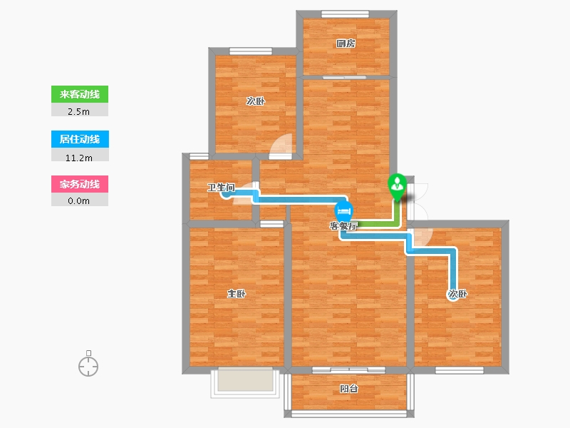 甘肃省-白银市-锦绣嘉园-94.16-户型库-动静线