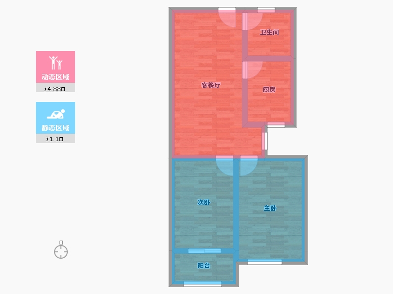 河北省-衡水市-泰华・官邸-58.10-户型库-动静分区