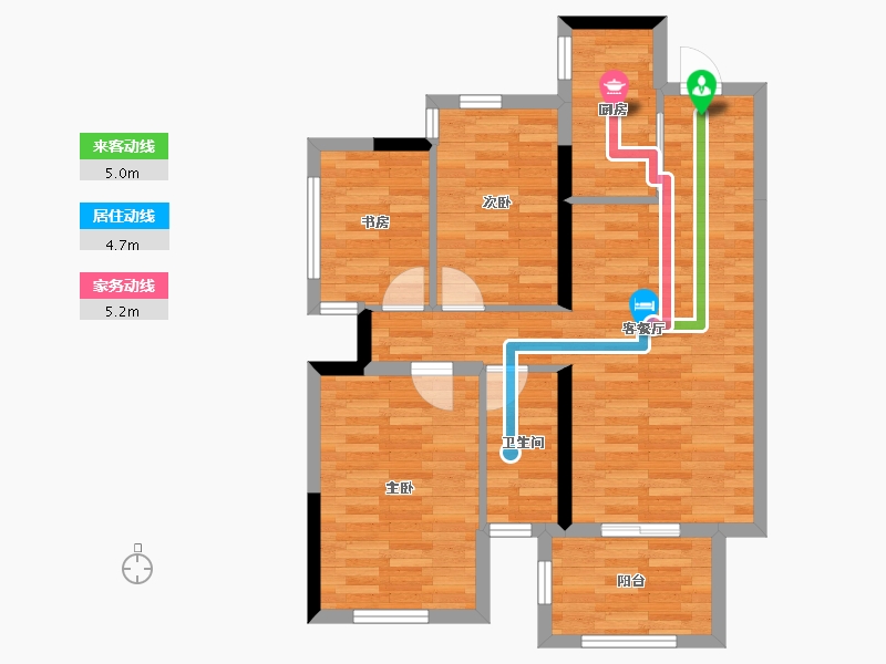 广西壮族自治区-南宁市-招商樾园-72.12-户型库-动静线