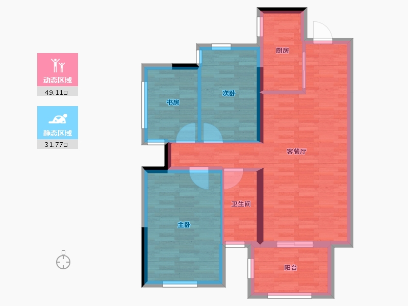 广西壮族自治区-南宁市-招商樾园-72.12-户型库-动静分区