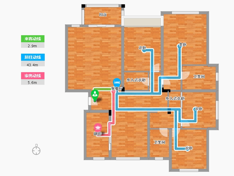 浙江省-杭州市-一江春水-163.12-户型库-动静线