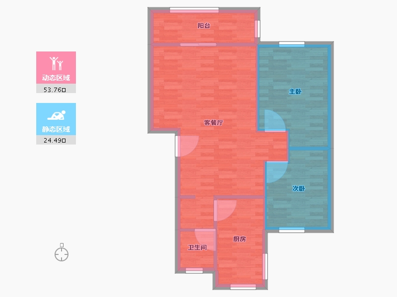 四川省-成都市-二十一世纪花园-71.24-户型库-动静分区