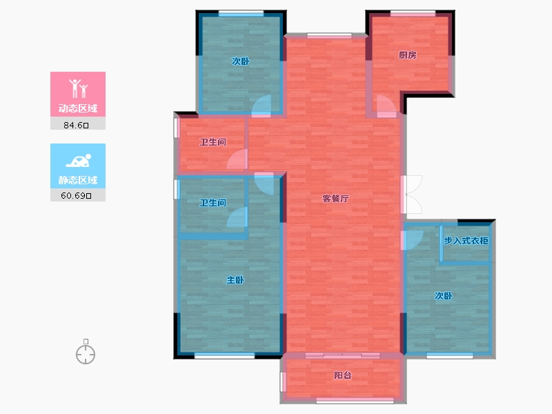 江苏省-徐州市-港利上城国际-131.33-户型库-动静分区