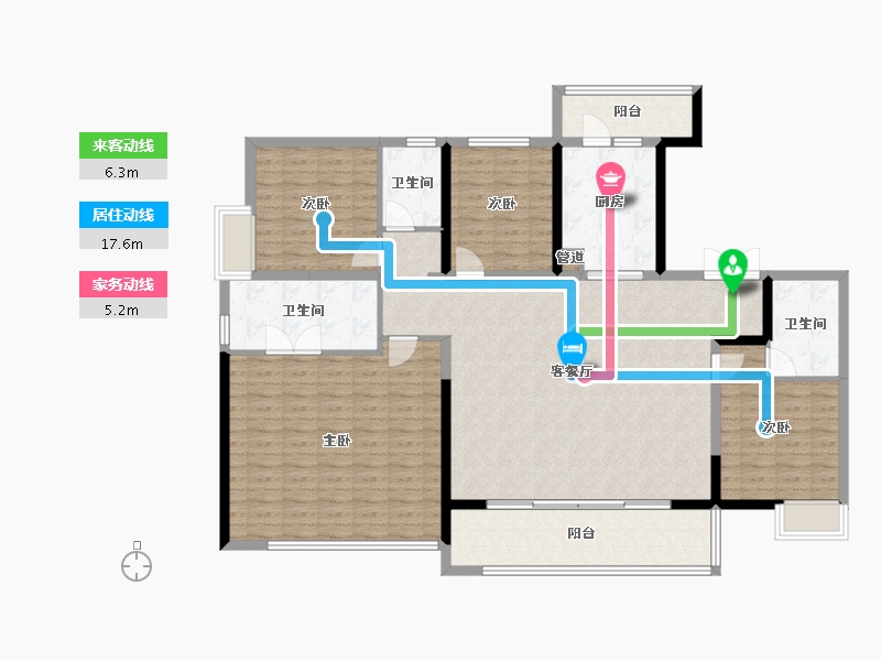 云南省-昆明市-融创文旅城-153.35-户型库-动静线