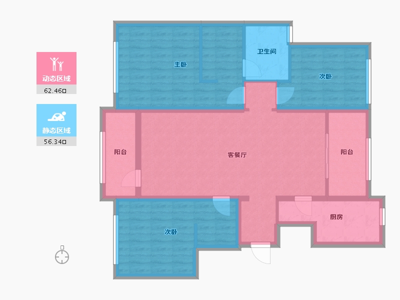 天津-天津市-融创融园-105.99-户型库-动静分区