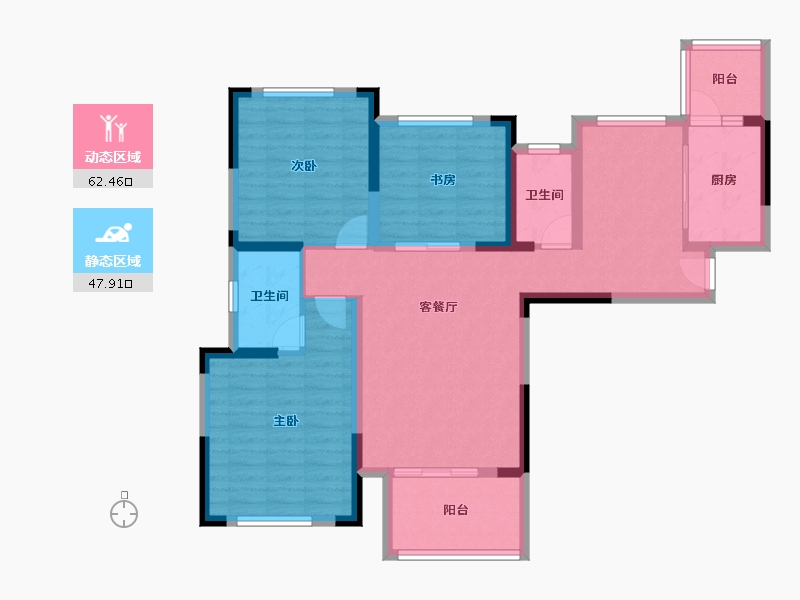 湖南省-长沙市-财富新城-98.20-户型库-动静分区