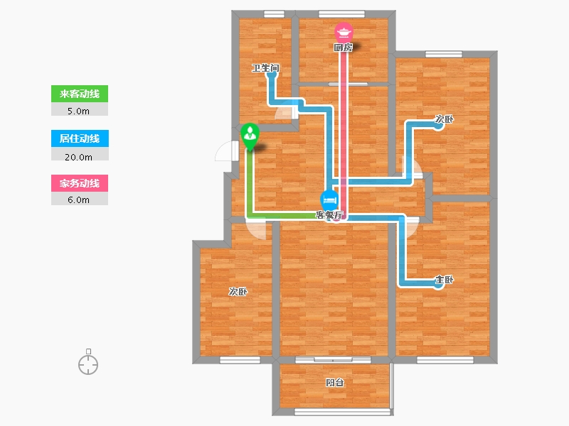 山东省-淄博市-淄博碧桂园-103.00-户型库-动静线