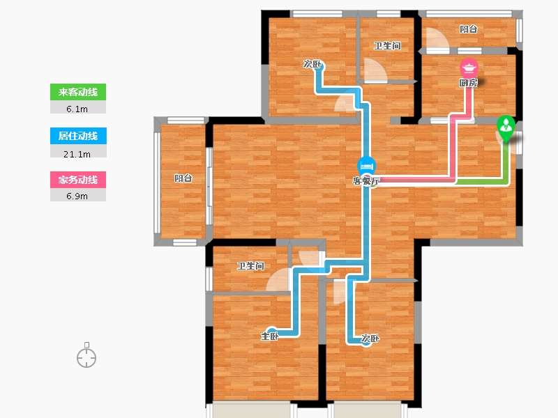 江苏省-南京市-恒大悦澜湾-120.00-户型库-动静线