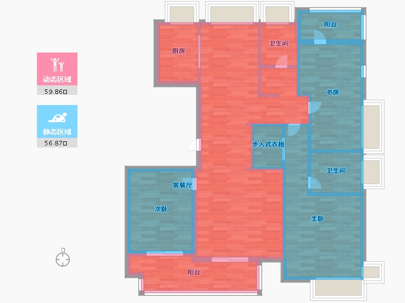 浙江省-衢州市-德信君宸-104.99-户型库-动静分区