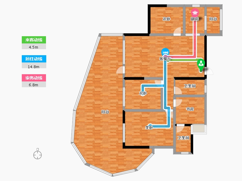 四川省-宜宾市-僰城首席-165.21-户型库-动静线