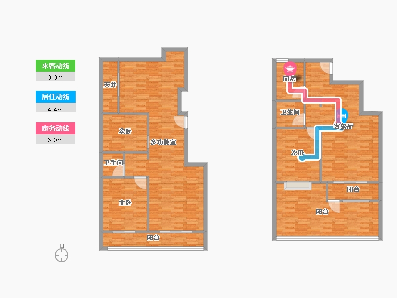 河北省-廊坊市-燕郊九里香堤-137.10-户型库-动静线