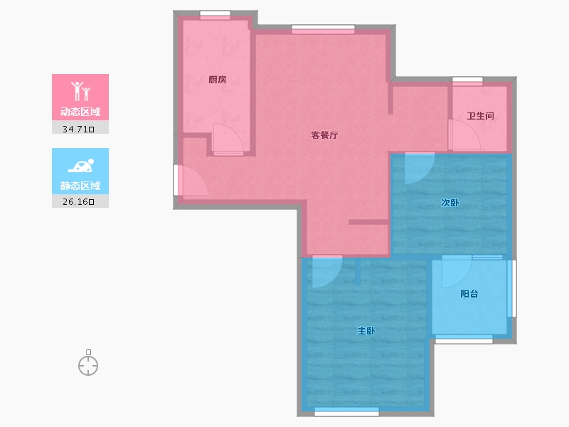 上海-上海市-新凯家园-54.42-户型库-动静分区