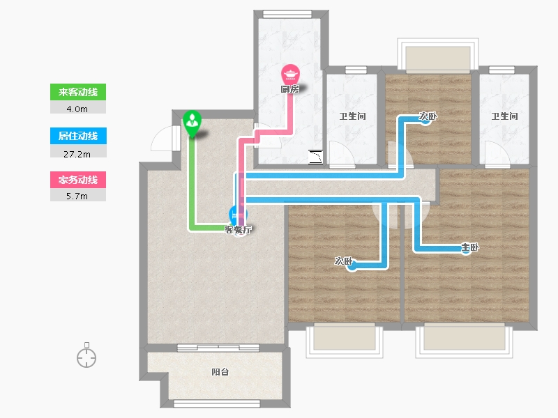 四川省-雅安市-水韵嘉苑-91.89-户型库-动静线