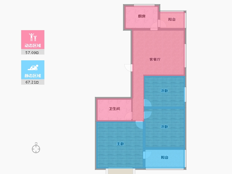 山西省-朔州市-盛世锦珠-111.25-户型库-动静分区