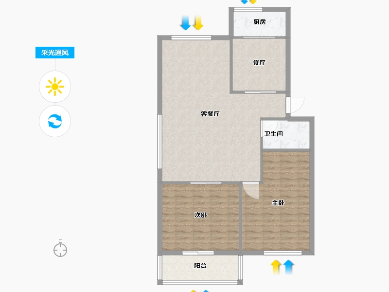 福建省-福州市-卧湖新苑-98.00-户型库-采光通风