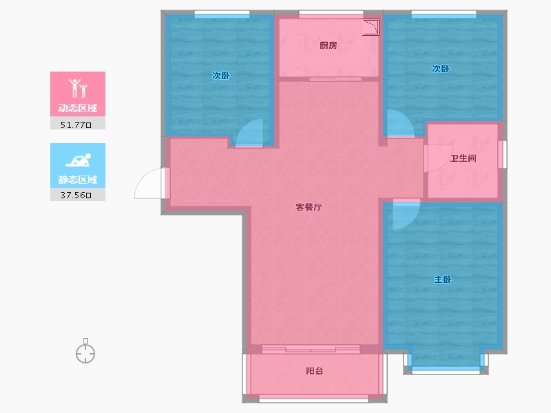 山西省-大同市-文兴首席-79.90-户型库-动静分区