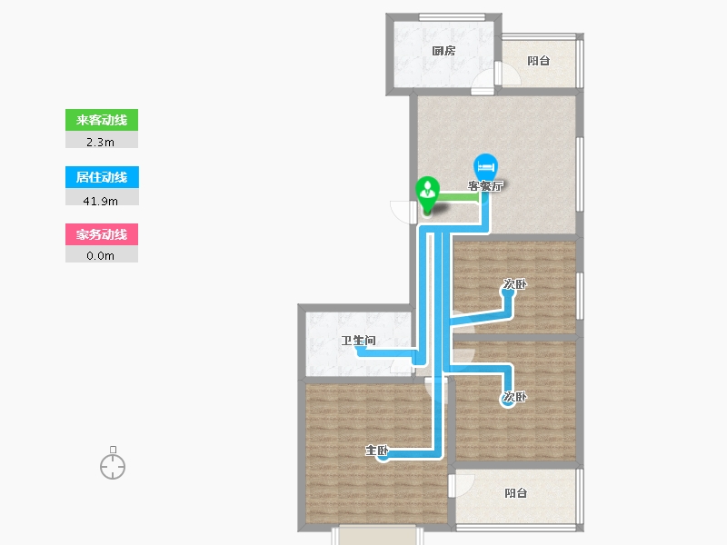 山西省-朔州市-盛世锦珠-111.25-户型库-动静线