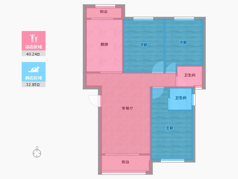 湖北省-襄阳市-正洪春天-65.99-户型库-动静分区