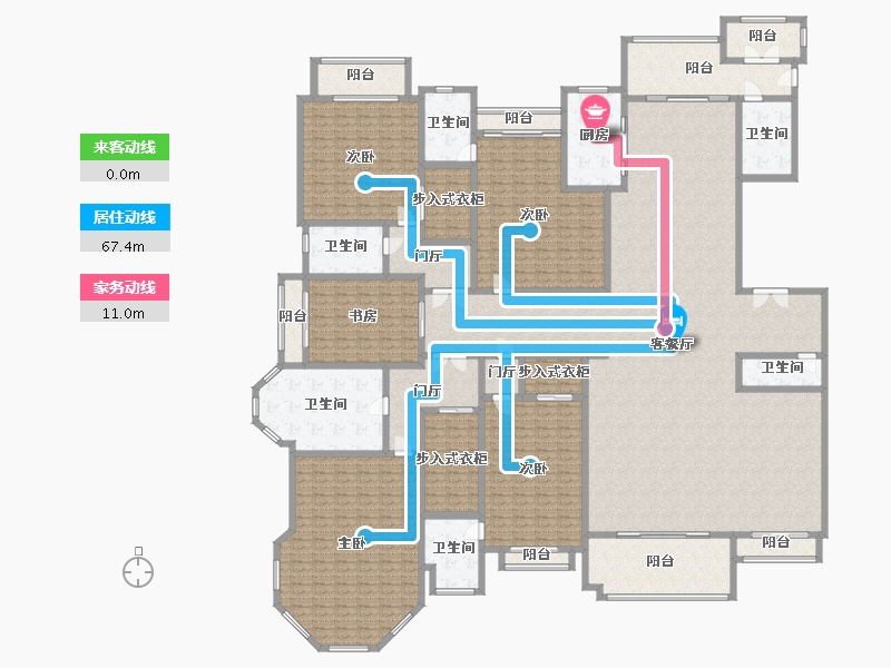 上海-上海市-浦东星河湾-448.21-户型库-动静线