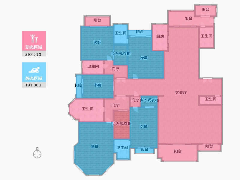 上海-上海市-浦东星河湾-448.21-户型库-动静分区