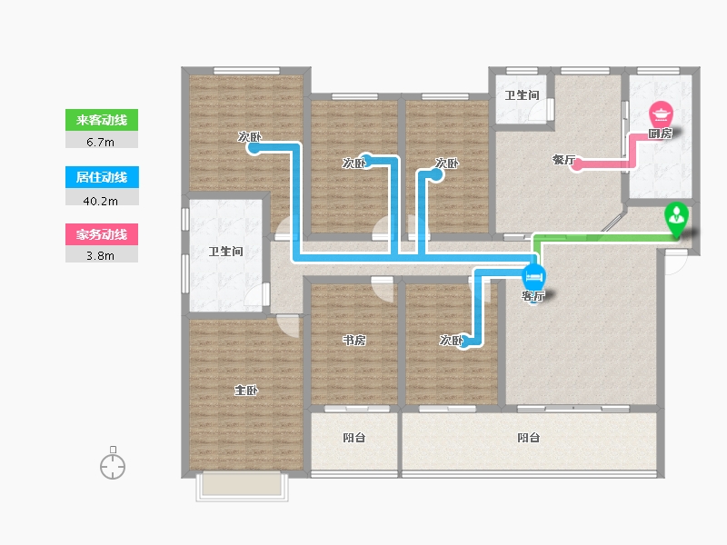 湖南省-长沙市-思源小区-212.10-户型库-动静线