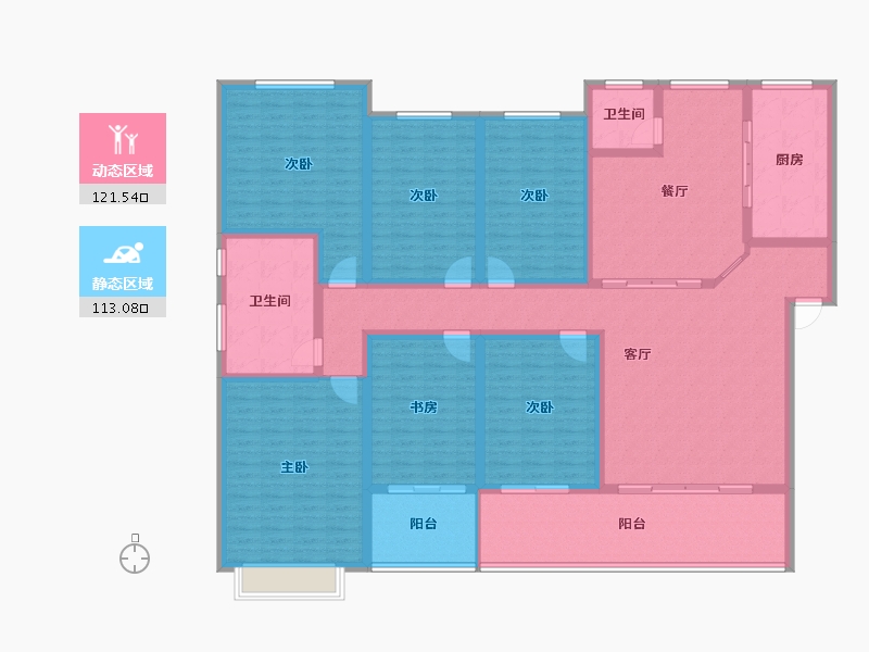 湖南省-长沙市-思源小区-212.10-户型库-动静分区