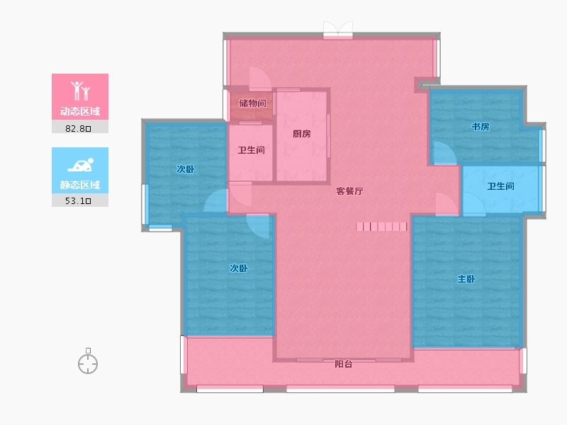 广东省-深圳市-徽王府-124.75-户型库-动静分区