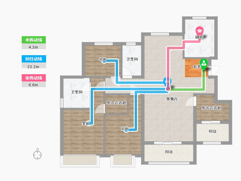 浙江省-宁波市-云山新语（云立方）-109.06-户型库-动静线