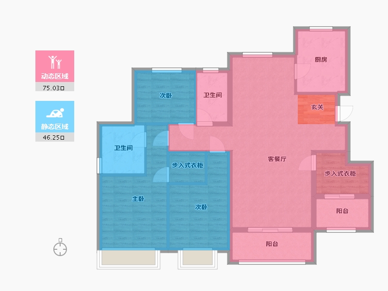 浙江省-宁波市-云山新语（云立方）-109.06-户型库-动静分区