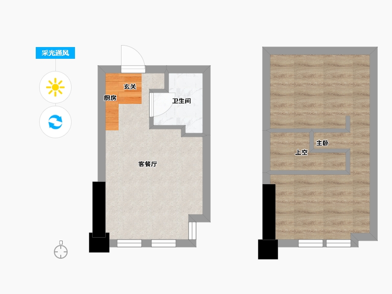 浙江省-宁波市-星悦中心-35.28-户型库-采光通风