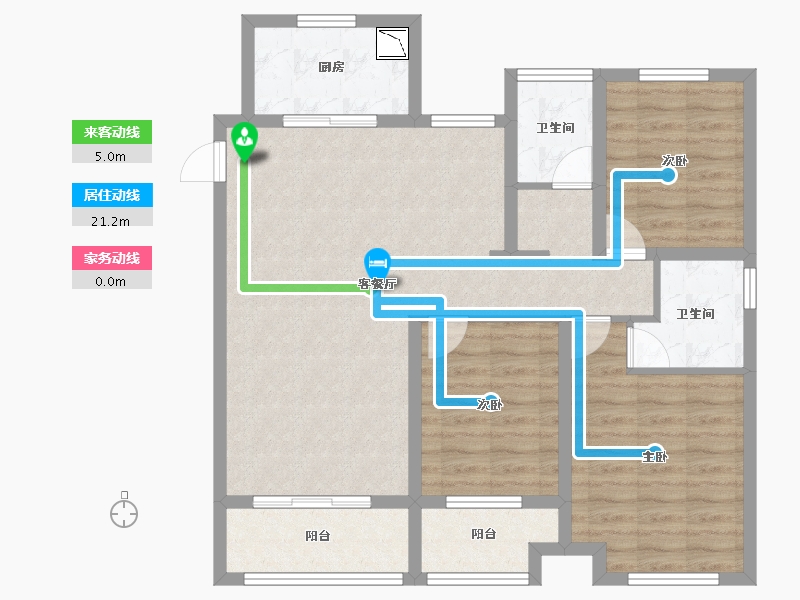 浙江省-湖州市-佳源都市奚塘景城-93.34-户型库-动静线