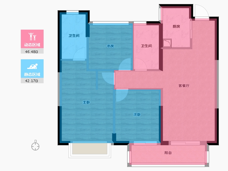 浙江省-湖州市-阳光城太湖湾-79.32-户型库-动静分区