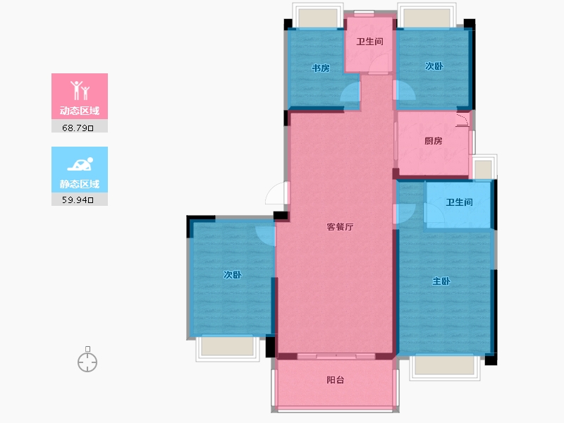 江西省-九江市-碧桂园江州府-116.40-户型库-动静分区