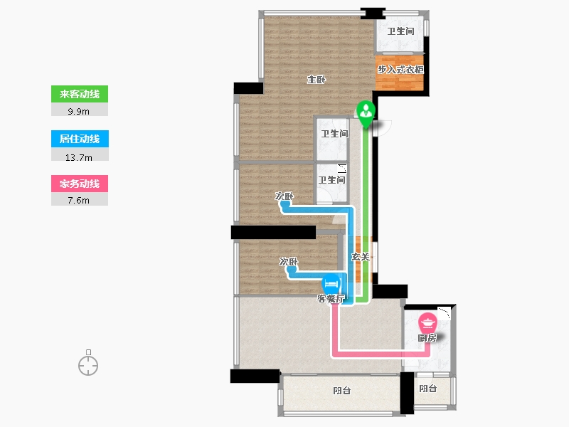 黑龙江省-鹤岗市-颐湾府-136.50-户型库-动静线