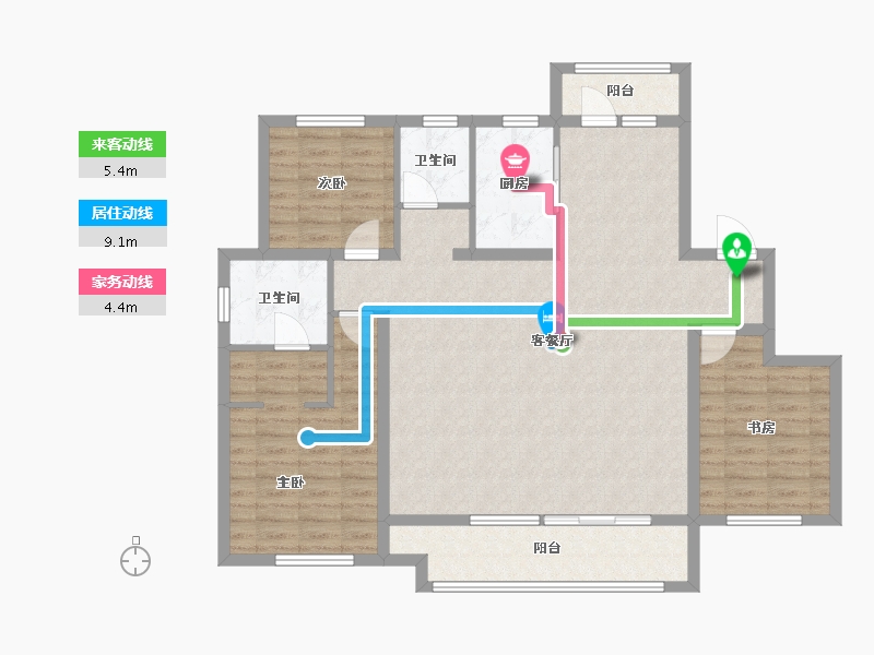 河南省-焦作市-修武建业・森林半岛-111.81-户型库-动静线